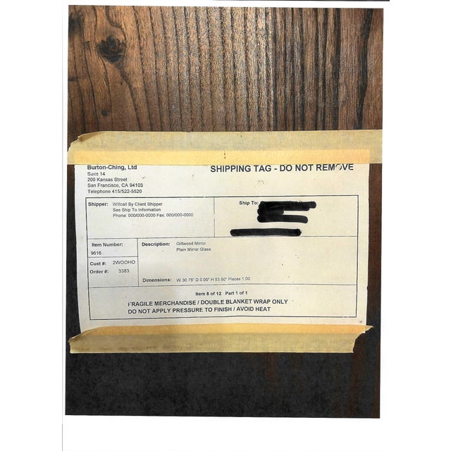 Gold Burton Ching George II Style Giltwood Mirror For Sale - Image 8 of 8