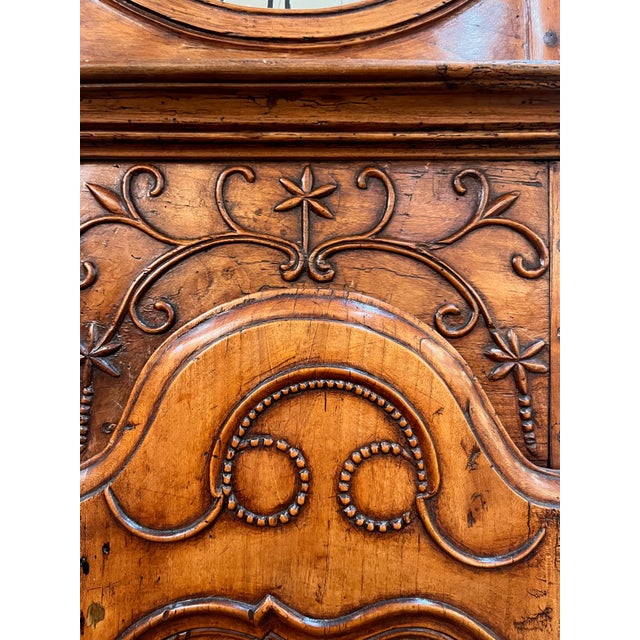 Late 18th Century 18th Century Tall French Cherry Horloge/ Case Clock For Sale - Image 5 of 12