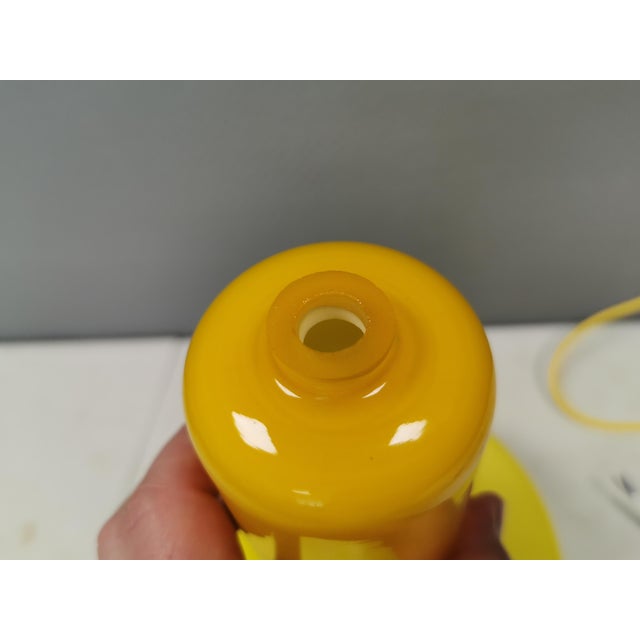 Large Vintage Glass Hanging Lamp by Jacob E Bang for Fog & Mørup, 1960s For Sale - Image 11 of 14