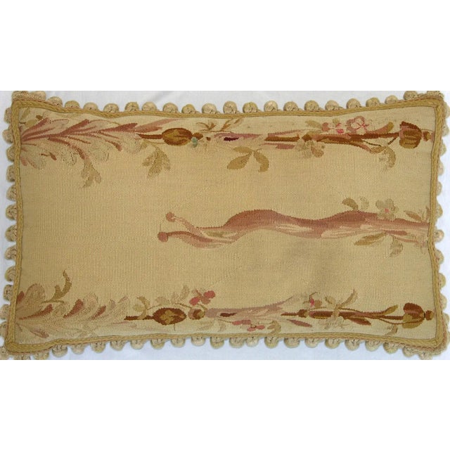 Circa 1870 Antique French Aubusson Tapestry Pillow For Sale - Image 9 of 9