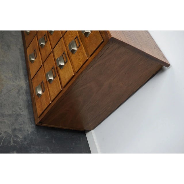 Mid-20th Century German Industrial Oak Apothecary Cabinet For Sale - Image 11 of 15