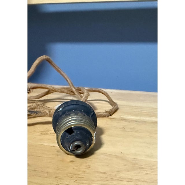 Antique 1920s Reverse Painted Puffed Glass Boudoir Lamp Jefferson Style Scenic Sunset For Sale - Image 15 of 15