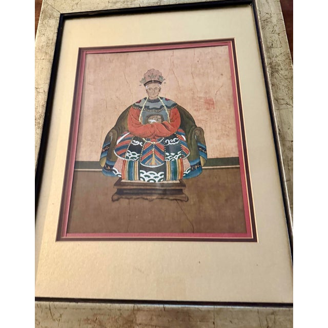 Chinese Ancestral Portrait Painting For Sale - Image 4 of 12