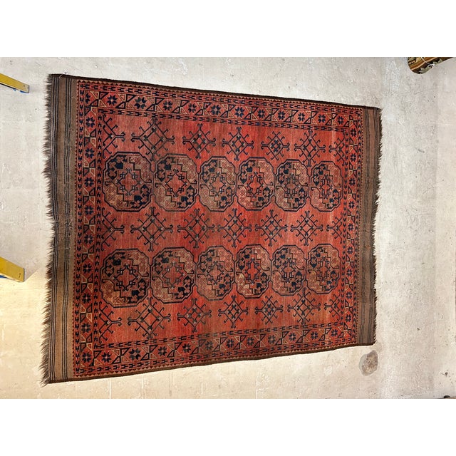Islamic Circa 1900 Essari Afghani Rug For Sale - Image 3 of 4