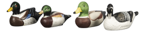 Porcelain Duck Figures from BB Bolze Bazar, Austria and Taiwan, Set of 4