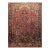 Vintage Persian Heriz Rug, Hand-Knotted Wool, Geometric Medallion Pattern, Red & Navy, 9x12 For Sale