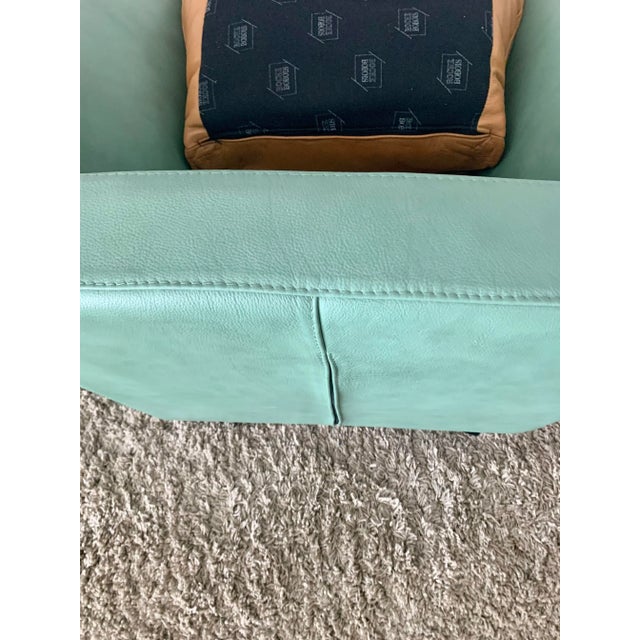 Roche Bobois Lounge Chairs - A Pair - Custom Made Leather For Sale - Image 10 of 13