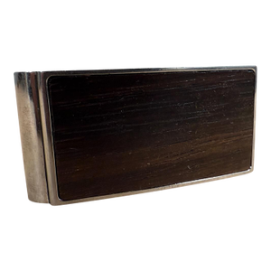Vintage Fossil Money Clip Wood Metal