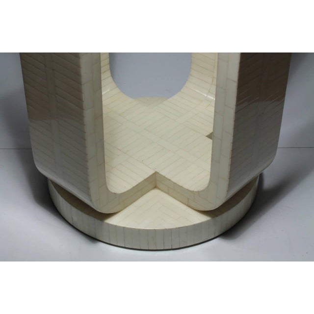 French Deco Style Dinette Table by Enrique Garcia in the Manner of Karl Springer For Sale - Image 4 of 6