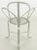 Metal Incised Iron Three-Leg Side Chair For Sale - Image 7 of 11