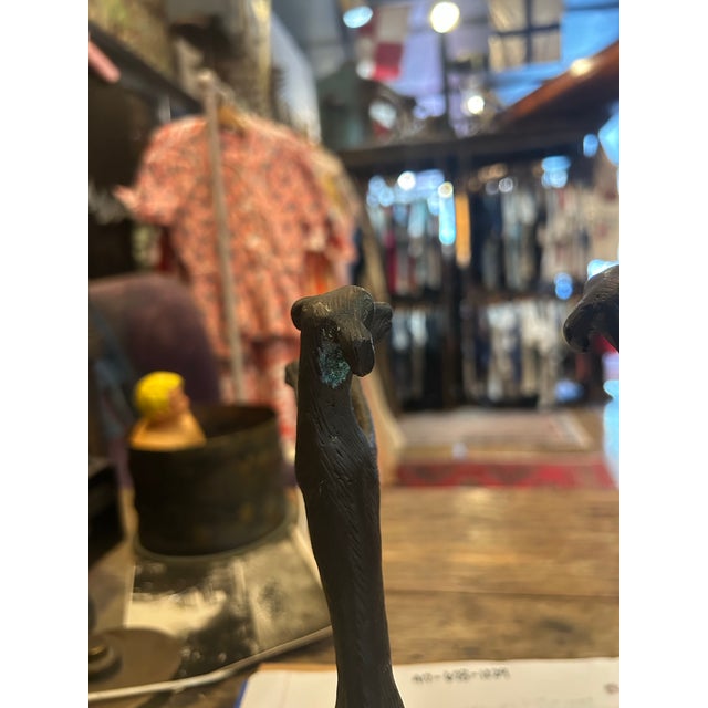 1980’s Original Contemporary Expressionism Bird Dog Iron Bookends- Set of Two For Sale In Philadelphia - Image 6 of 8