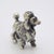 Vintage Italian Handmade Genuine Silver Poodle Dog Rare Micro Dollhouse Miniature For Sale - Image 6 of 10