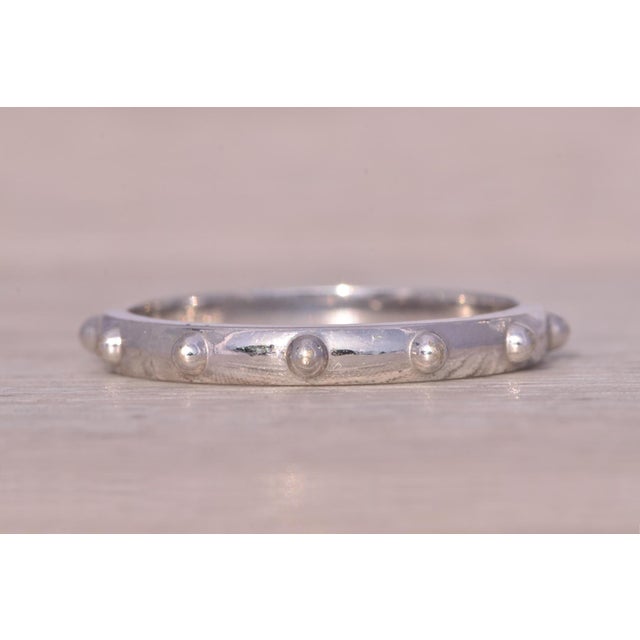 1990s The Hap: White Gold Rosary Cross Band For Sale - Image 5 of 10