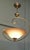 Modernist Asymmetrical Brass and Glass Ceiling Light, 1970 For Sale - Image 6 of 8