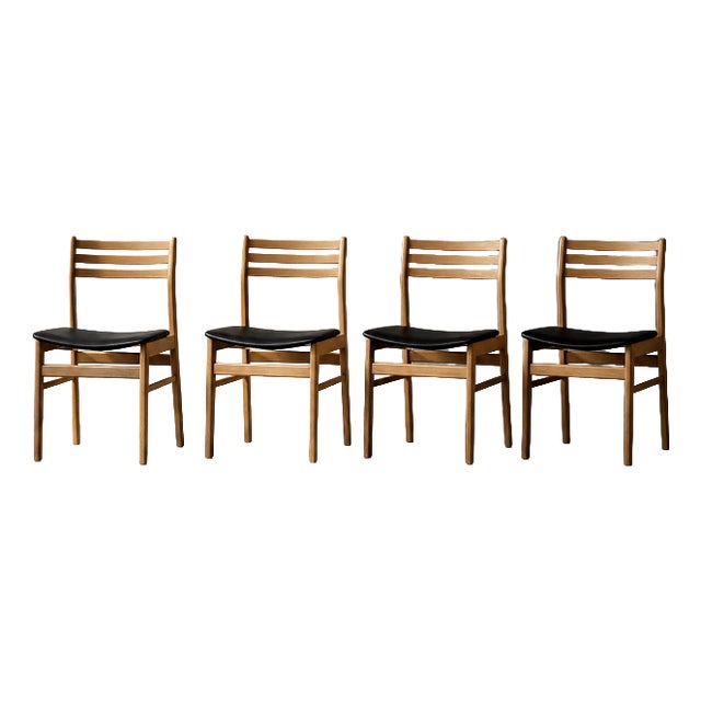 Vintage Scandinavian Oak Dining Chairs from Sax Møbelfabrik, 1960s, Set of 4 For Sale