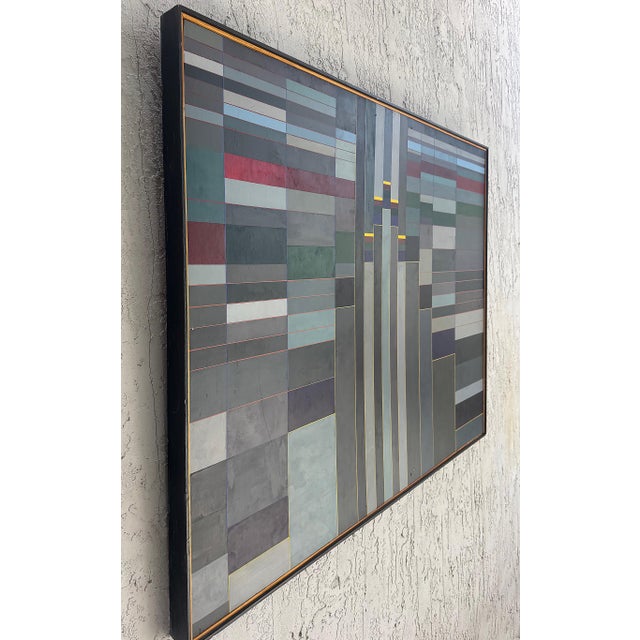 Mid 20th Century Mid-Century Modern Hard Edge Modernist Color Block Painting For Sale - Image 5 of 7