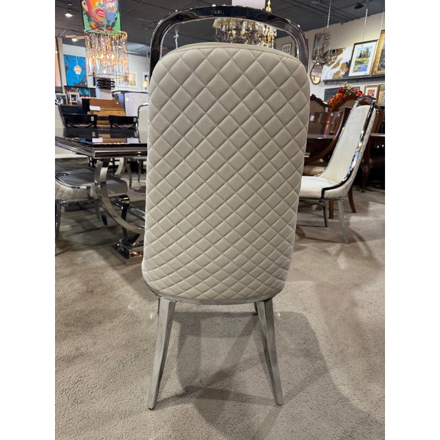 Coaster Glass Top Dining Table With Six Tufted Chairs For Sale - Image 9 of 9