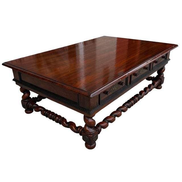 Spanish Alfonso Marina Ebanista Castello Coffee Cocktail Table For Sale - Image 3 of 6