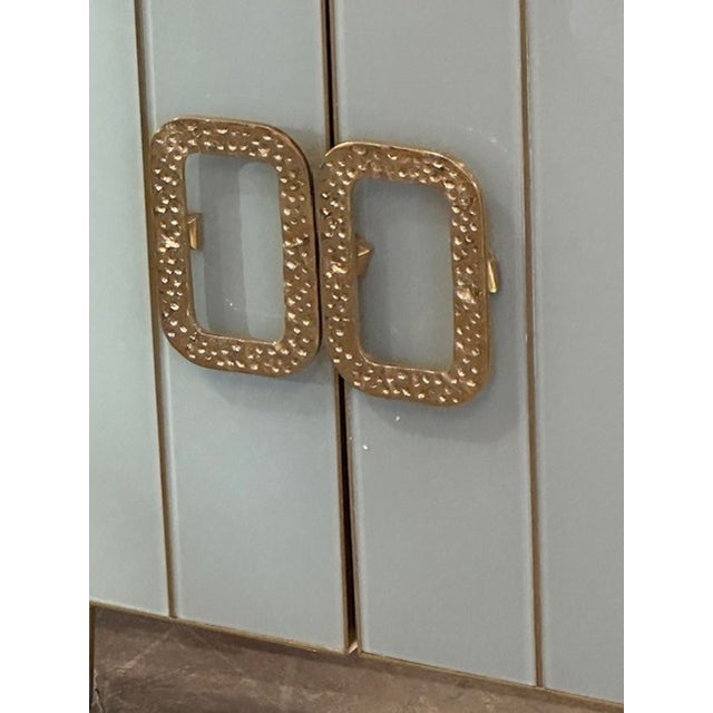Modern Murano Glass and Brass Side Cabinets For Sale - Image 3 of 5
