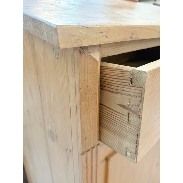 Wood Antique English Pine Cabinet For Sale - Image 7 of 9
