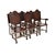 Antique Portuguese Embossed Leather and Walnut Dining Chairs, 1880, Set of 6 For Sale - Image 11 of 11