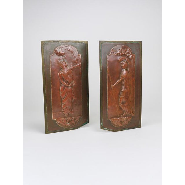 Vienna Secession Art Nouveau Relief Panels by Georg Klimt, Vienna, 1900s, Set of 2 For Sale - Image 17 of 18