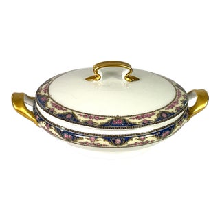 Antique Limoges Elite-Porcelain Covered Serving Bowl For Sale