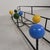 Black Wall Coat Rack in Steel Frame with Colored Balls in the style of Roger Feraud, 1950s For Sale - Image 8 of 14