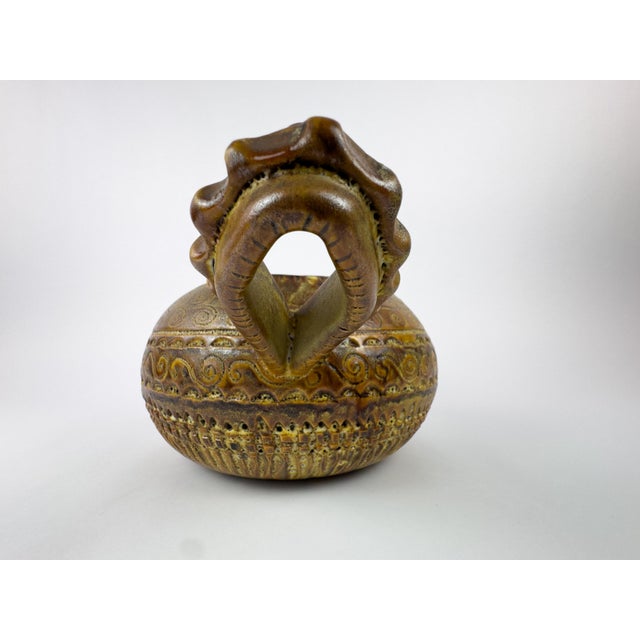 Mid 20th Century 1960s Vallauris Sculptural Ceramic Bowl With Handles For Sale - Image 5 of 16