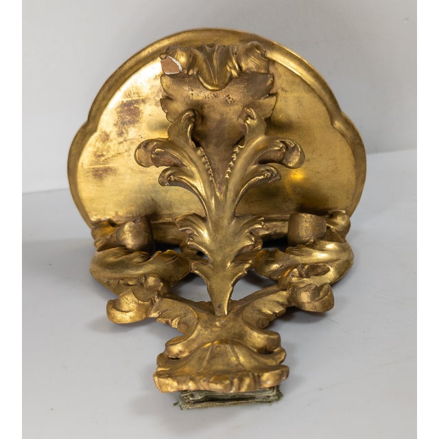 Wood 19th Century Italian Florentine Giltwood Wall Shelf in Baroque Taste For Sale - Image 7 of 13