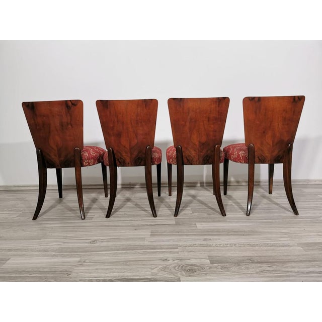 1940s Art Deco Dining Chairs by Jindrich Halabala, 1940s, Set of 4 For Sale - Image 5 of 15