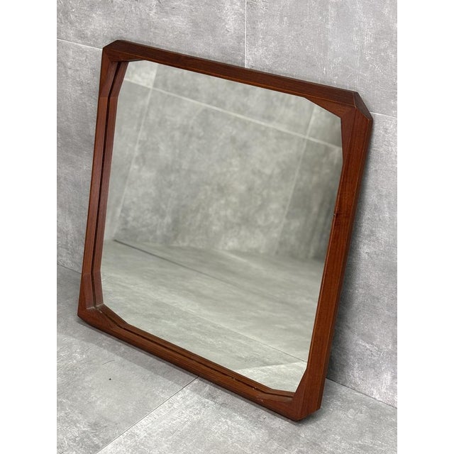 Brown Wall Mirror, 1960s For Sale - Image 6 of 6