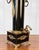 Antique French Empire Brass Urn Black Shade Table Lamp For Sale - Image 9 of 12