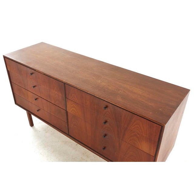 Wood Jack Cartwright for Founders Mid Century Walnut Lowboy Dresser For Sale - Image 7 of 7