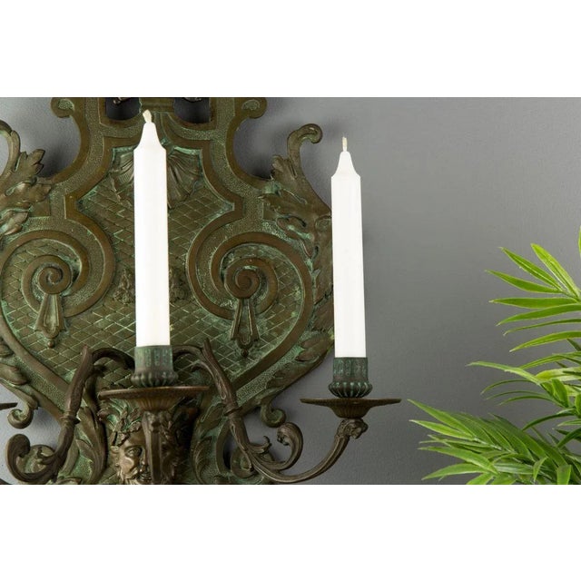 Large 19th Century Neoclassical Style Bronze Wall Light For Sale - Image 6 of 18