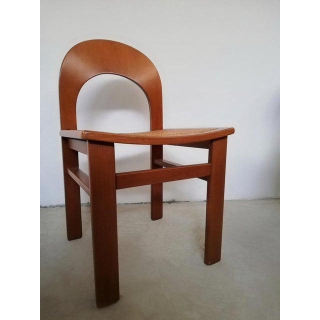 Arcadia Chairs in Curved Wood and Straw attributed to A. Caraceni for Tagliabue, 1970, Set of 6 For Sale - Image 13 of 14