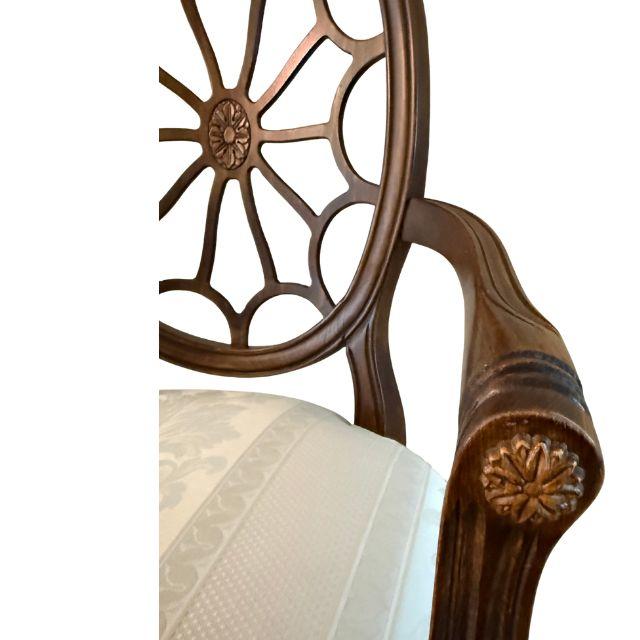 1990s Ethan Allen, Hepplewhite-Style Spider Back Armchair For Sale - Image 13 of 18