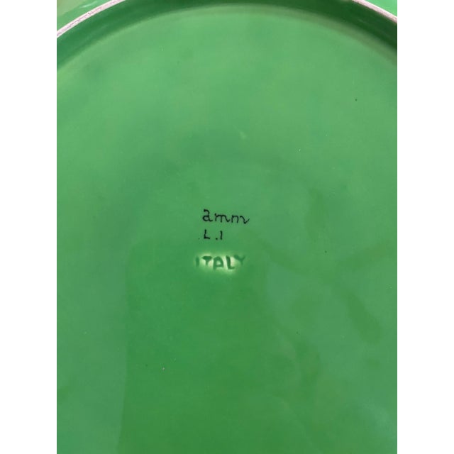 1960s 1960s Italian Large Cabbage Ware Plates- Set of 2 For Sale - Image 5 of 10