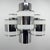 Textile Mid-Century Italian Chrome Chandelier, 1960's For Sale - Image 7 of 15