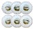 Antique Continental Porcelain Fish Plates – Set of 6 For Sale