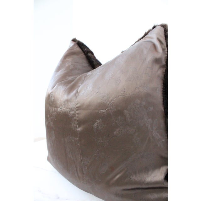 Custom ultra soft Faux Fur pillow uniquely restyled from a vintage overcoat coat. We rescued this luxurious fur and it's...