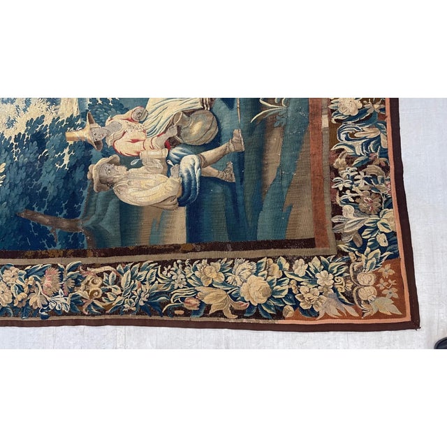Textile 19th Century 17th Century FrenchTapestry - 7'10" x 8'7" For Sale - Image 7 of 12