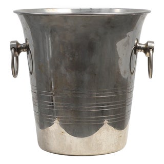Art Deco Silver Plated Wine Cooler, France, 1930s For Sale