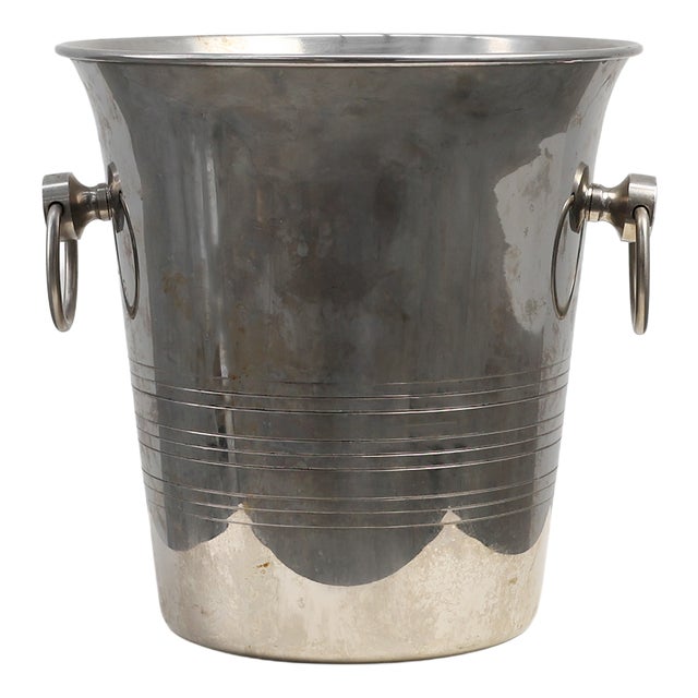 Art Deco Silver Plated Wine Cooler, France, 1930s For Sale