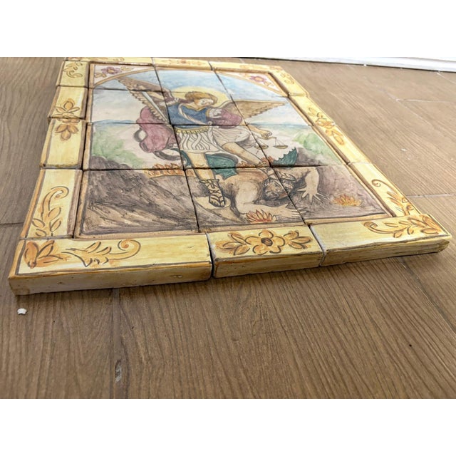 Tile Montage of St. Michael the Archangel, 1950s, Set of 26 For Sale - Image 9 of 13