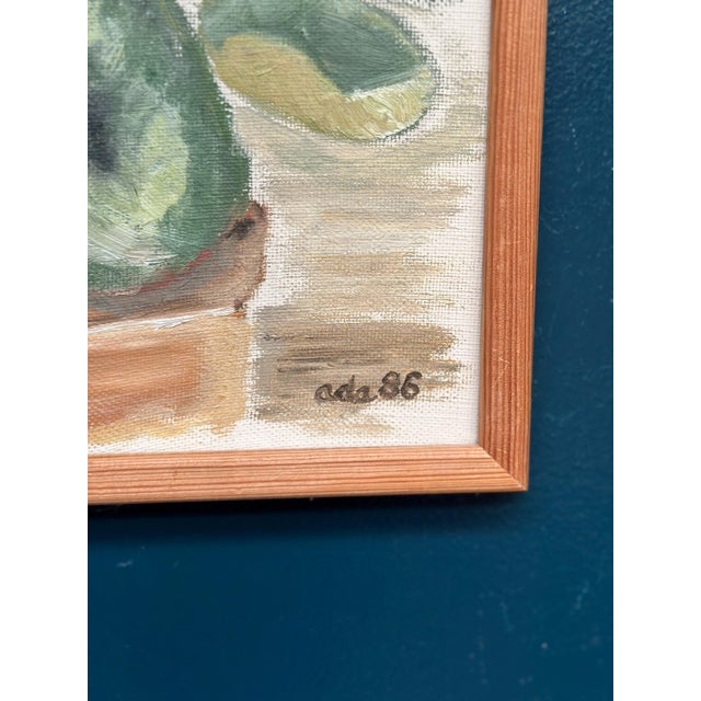 Ada, Still Life with Pink Flowers, 1986, Oil on Canvas, Framed For Sale - Image 8 of 18
