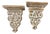 Vintage Hand Carved Wooden Decorative Display Wall Bracket - A Pair For Sale