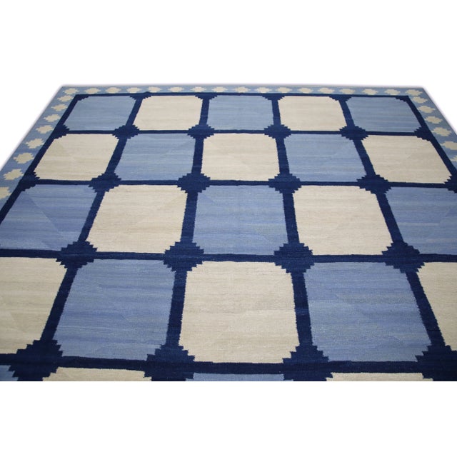 Modern Modern Handmade Kilim Rug 9'7"x12'3" For Sale - Image 3 of 7