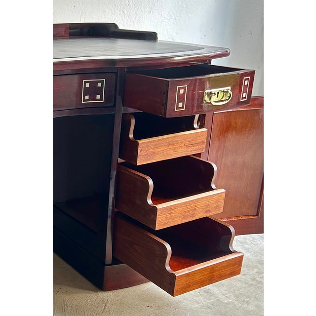 Art Nouveau Desk with Elaborate Inlays For Sale - Image 5 of 9