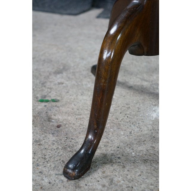 Antique Queen Anne Style Mahogany Pedestal Table Wine Plant Sculpture Stand 26" For Sale - Image 14 of 18